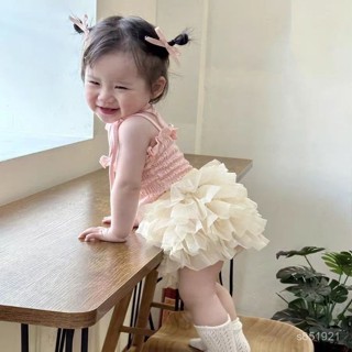 豆豆韓係童裝舘🌈女童公主裙套裝吊帶背心+花苞tutu裙嬰幼兒蓬蓬裙夏季裙褲兩件套 MWKI