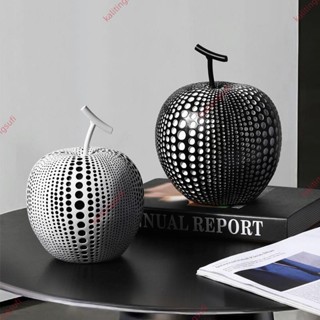 6爆品🥇北歐蘋果擺件創意現代簡約樹脂工藝品辦公室桌面家居軟裝飾品擺設