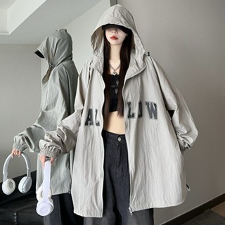 桃園出貨🔥防曬外套女2023年夏季新款韓版連帽開衫防曬服休閒寬鬆薄款風衣潮 KVZR