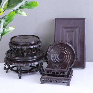 發票+免運 新圓形底座花瓶花盆架擺件底託盤架子奇石頭魚缸墊防水樹脂底座 託盤 底盤 花盆 花盆底盤 盆栽託盤 盆栽底盤