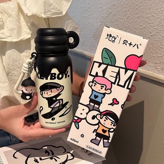 ⭐臺灣出貨-免運⭐女2025新款學生上學專用可愛卡通不銹鋼水杯高顔值杯子 水杯手提冰霸杯 保溫杯 保溫瓶 咖啡杯 冰壩杯