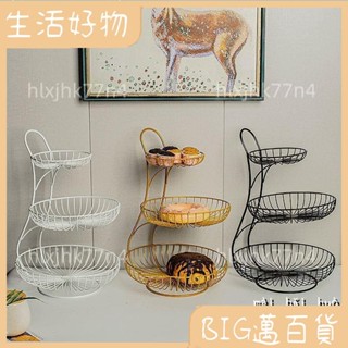 🌍好物精品🌍 家用果盤 歐式水果盤 客廳 家用 三層水果籃 創意 零食架 收納 精緻 雙層果盤44