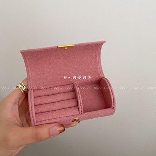 現款免運🔥【店鋪熱銷】防氧化小巧便攜首飾盒新款高檔輕奢網紅高級感珠寶飾品收納盒 隨身飾品收納 旅行用飾品收納盒