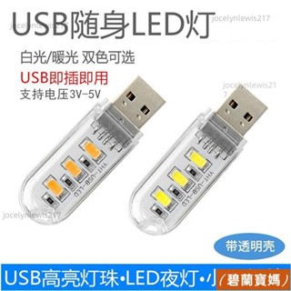 USB小夜燈 LED燈移動電源燈 學生宿舍燈 野營迷你隨身燈 充電寶護眼燈