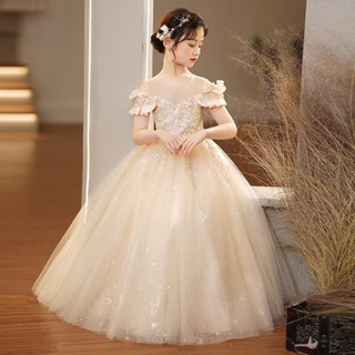 【公主風】兒童禮服公主花童婚禮蓬蓬裙高階女童小女孩主持人鋼琴生日演出服