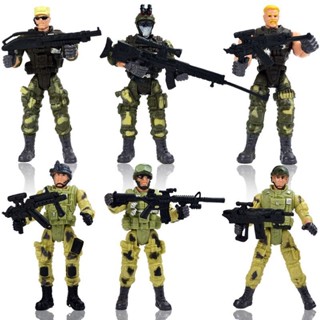 軍事積木 人仔 特種兵 多變造型兵人士兵軍事人偶關節可動手辦大兵帶玩具槍武器模型兒童玩具男孩