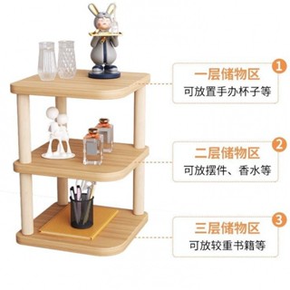 💛限時下殺 免運💛辦公室工位電腦增高架臺式顯示器螢幕支架三角墻角桌麵置物架三層
