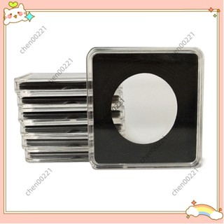 ⚡臺灣出貨⚡4 件套亞克力紀念幣收納盒帶墊圈,適用於 40mm/43mm/46m/49mm/52mm/55mmQ428