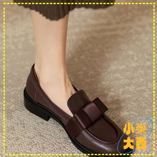 臺灣出貨🎀 免運 瑪麗珍單鞋 夏季單鞋 平底休閒鞋2025春秋新款法式小皮鞋女英倫風複古方頭樂福鞋蝴蝶結瑪麗珍單鞋