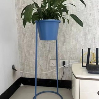 👍普魯士藍色花架室內極簡約可移動設計陽臺花盆電視旁現代鐵藝-宜小欣優選