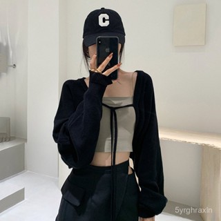 【韓係蜜語】官圖實價 冰絲防曬衫開衫女春夏長袖披肩短款女外搭辣妹上衣罩衫