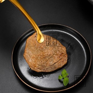 臺灣發貨🔥1pc 不鏽鋼食物夾鍍金加厚可立食品夾麵包加長料理吃到飽燒烤肉夾【雙牛五金】