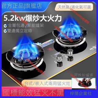 梓楊企業社🛒熱銷 好太太燃氣灶雙灶傢用嵌入式天然氣灶臺式液化氣灶九腔猛火煤氣灶 VINE