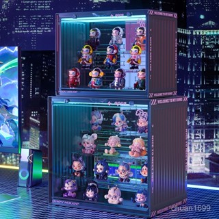 手辦收納盒 太空艙收納盒 泡泡瑪特盲盒收納盒 集裝箱公仔展示盒 手辦展示盒 popmart 泡泡瑪特展示盒 磁吸收納盒