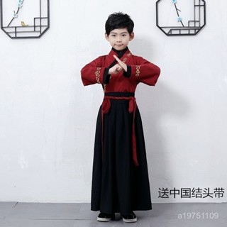 臺灣出貨🟡六一兒童演出服花木蘭漢服俠客霸氣錶演服裝武俠古裝男女童古風🟡免運