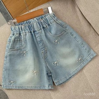 ❤上新女童短褲❤女童牛仔短褲夏裝2025新款洋氣兒童褲子夏季薄款百搭小孩短褲大童 OUWW