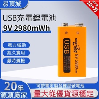 全新免運 9V充電電池 2980mWm鋰離子充電電池 6F22方塊電池 方形話筒 萬用錶儀器9號電池 方形煙霧報警器電池