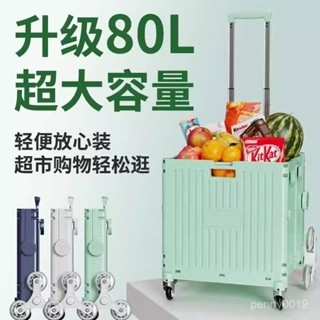💯【桃園有貨】💯露營收納推車 可爬樓梯購物車 摺疊手推車 可摺疊購物車 折疊大容量購物推車 折疊收納車 手推車 書箱 N