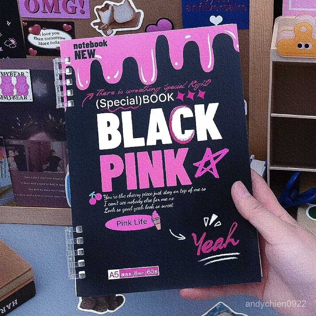 🔥🔥🔥熱銷  原創 筆記本 中學生 錯題本 BLACKPINK 日記本 INS 高顔值 高中生 寫日記 記事本
