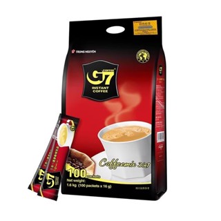 ✨【 美食美刻】 【香氣濃鬱】越南進口中原G7原味咖啡100條袋裝三閤一學生提神速溶咖啡粉