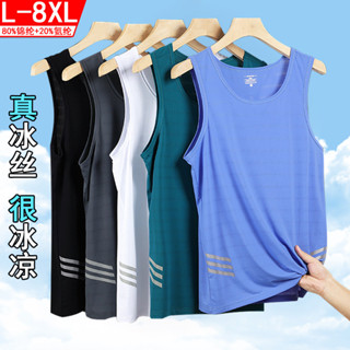 M-8XL 大尺碼速幹無袖T恤 冰絲背心 吸濕排汗衣 排汗衫 速乾衣 涼感背心 跑步背心 運動背心