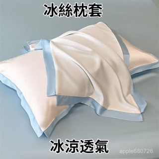 💥臺灣出貨💥A類夏季水洗真絲枕套 枕頭內膽套 單個冰絲枕芯套 枕頭枕芯保護套 可水洗枕頭套 冰絲長枕套 透氣冰絲枕頭套