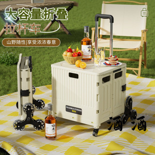 【酒酒】破損包賠買菜車小拉車便攜折疊購物車野餐戶外家用拉桿車拉貨取快遞神器