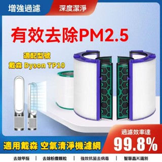 適用戴森 Dyson TP10 二合一涼風空氣清淨機/循環扇 寵物空氣清淨機 抗菌除臭HEPA。2合1活性炭復合濾芯