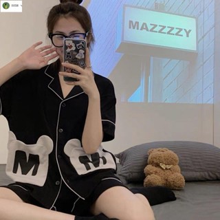 🔥臺灣出貨🔥MIJIU✨【店鋪熱銷】ins風日系睡衣女夏季短袖短褲寬松開衫夏天薄款可外穿家居服套裝