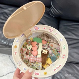 🍀臺灣低價🍀兒童髮飾收納盒帶蓋寶寶髮繩收納首飾盒橡皮筋髮圈可愛首飾盒子無印風 髮飾收納 化妝品收納