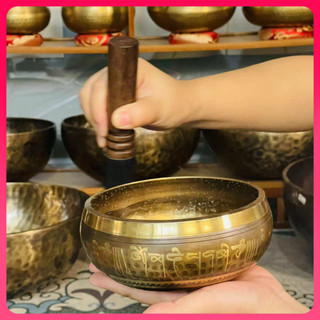 ✅樂擺件家用頌缽佛音碗手工尼泊爾瑜伽金剛杵音療缽盂用靜心銅磬 LEAQ