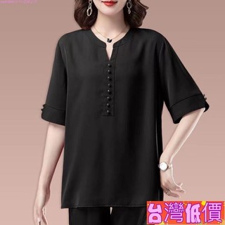 悅裳💎台灣免運💎200斤 大尺碼女裝 媽媽裝 大碼女裝 上衣女 大尺碼t恤 中年女裝 夏季女裝 寬鬆女裝 短袖上衣