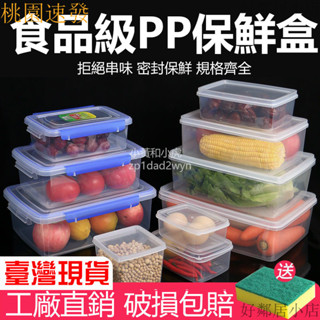桃園出貨 本島貨 塑膠保鮮盒長方形透明廚房儲物盒冰箱冷藏食品收納盒大小號塑料盒 封保鮮盒hx97