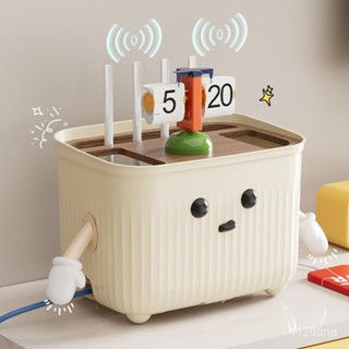 蝦皮最低價【2347人收藏】路由器收納盒子wifi放置架電視機機頂盒置物架桌麵電綫插座整理架