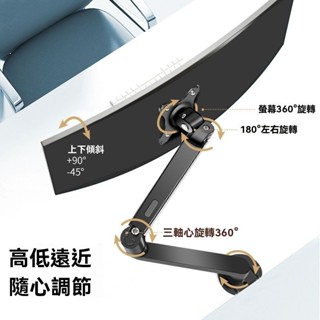 ✨超商取貨✨電腦 螢幕架 17-32吋 承重 2-9KG 桌上型 手臂支架 螢幕支架 桌面旋轉升降伸縮螢幕架 懸浮螢幕架
