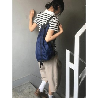 Codibook｜韓國 wonderwonder 摺疊皺褶海軍藍尼龍後揹包［預購］揹包 女裝
