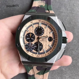 實拍jf廠皇家橡樹系列26400迷彩男表鋼殼綠色陶瓷圈機械錶 防水手錶 手錶 指標手錶 錶 防水錶 腕錶 指標錶 男錶