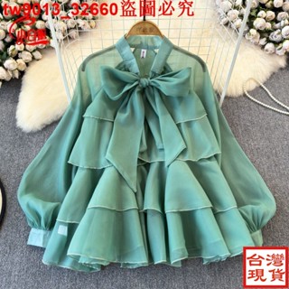 【夏日上新0521】 💖💖小白狐💖💖輕奢高階感上衣女2025春季新款法式小眾優雅氣質甜美長袖雪紡襯衫
