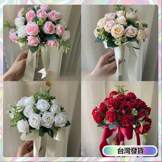 【🔥臺灣發貨🔥】新娘手捧花💯手捧花新娘韓式婚禮結婚領證模擬花束森係婚紗攝影拍照道具手捧花 結婚禮手花 婚禮捧花 婚
