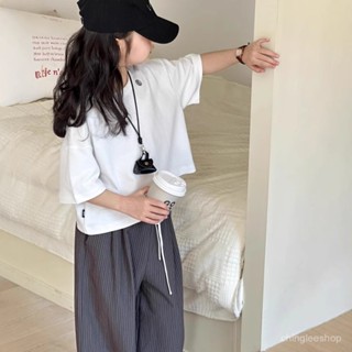 【CHINGLEESHOP】小紅魚女童短袖T恤2025春夏新款童裝親子裝洋氣兒童上衣夏裝pop