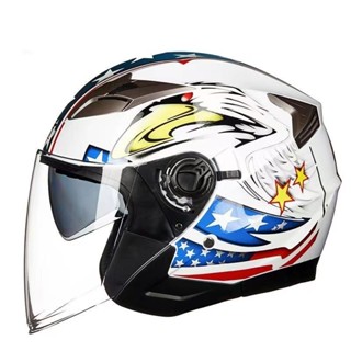安全帽 透氣防曬頭盔 加厚安全帽 正品特價促銷 GXT708夏季騎行安全帽 男女通用 雙鏡片防強光 四分之三半盔帽
