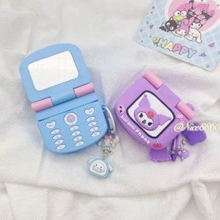 庫洛米 玉桂狗小靈通 電話機 適用於AirPods 1/2/3/4代 pro2耳機保護殼 蘋果無線藍牙耳機套 大哥大軟殼