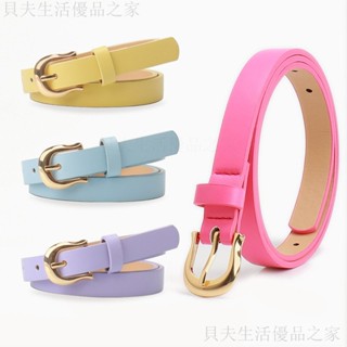 腰封 腰帶女 伸縮腰帶 伸縮皮帶 女生皮帶 腰封 細皮帶女士腰帶韓版通懃百搭針扣平闆腰帶女糖果色簡約風裝飾牛仔褲皮帶
