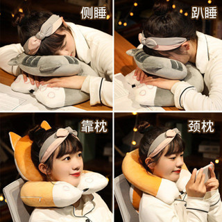 5/28 午休枕頭 可愛女生抱枕被子兩用午睡枕枕頭汽車靠枕辦公室學生敎室睡覺神器 午睡神器 學生午安枕 辦公枕