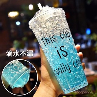 🛒好品價優5.28🛒網紅ins碎冰杯高顔值吸管杯大容量學生可愛冰杯塑膠女冰酷水杯