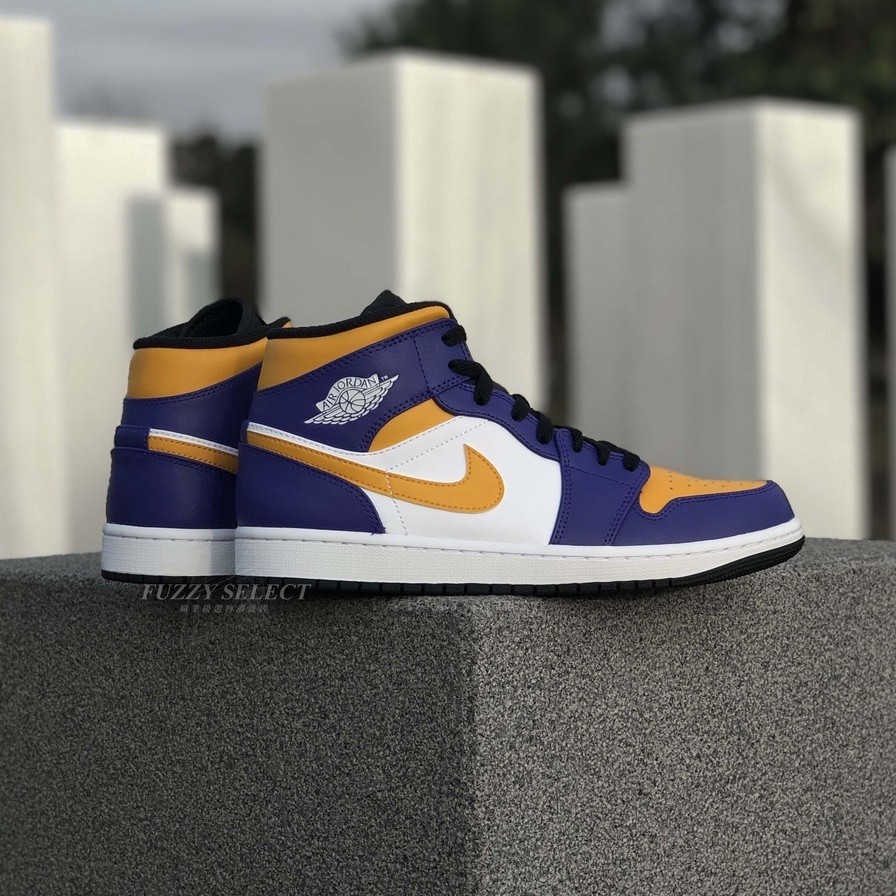 Air Jordan 1 Mid Lakers 湖人 紫金 紫黃 NBA DQ8426-517
