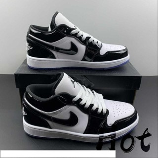 【Hot】 Air Jordan 1 Low 黑白 低筒 漆皮 果凍底 休閒 運動 男女款 DV1309-100