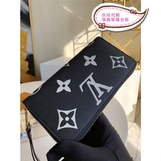 LV 路易威登 壓紋牛皮 拉鏈手拿包 M69794 M80481黑色 米白色 錢包 女款長夾