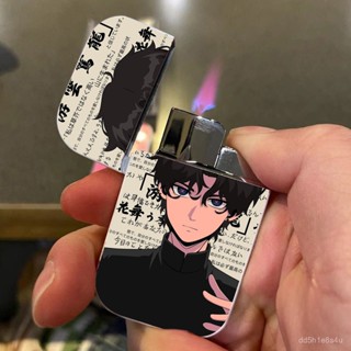 🔥24小時限時出庫📣動漫卡通充氣打火機粉色火燄金屬便攜小巧創意男生款熱血送男友【KLin優選】