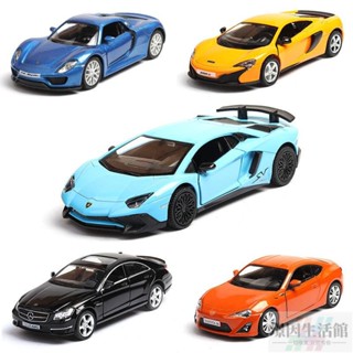 臺灣熱賣 合金模型車 1:36 跑車系列 保時捷 918 跑車模型 無聲光 迴力玩具車 汽車模型 烘焙擺件 生日禮物
